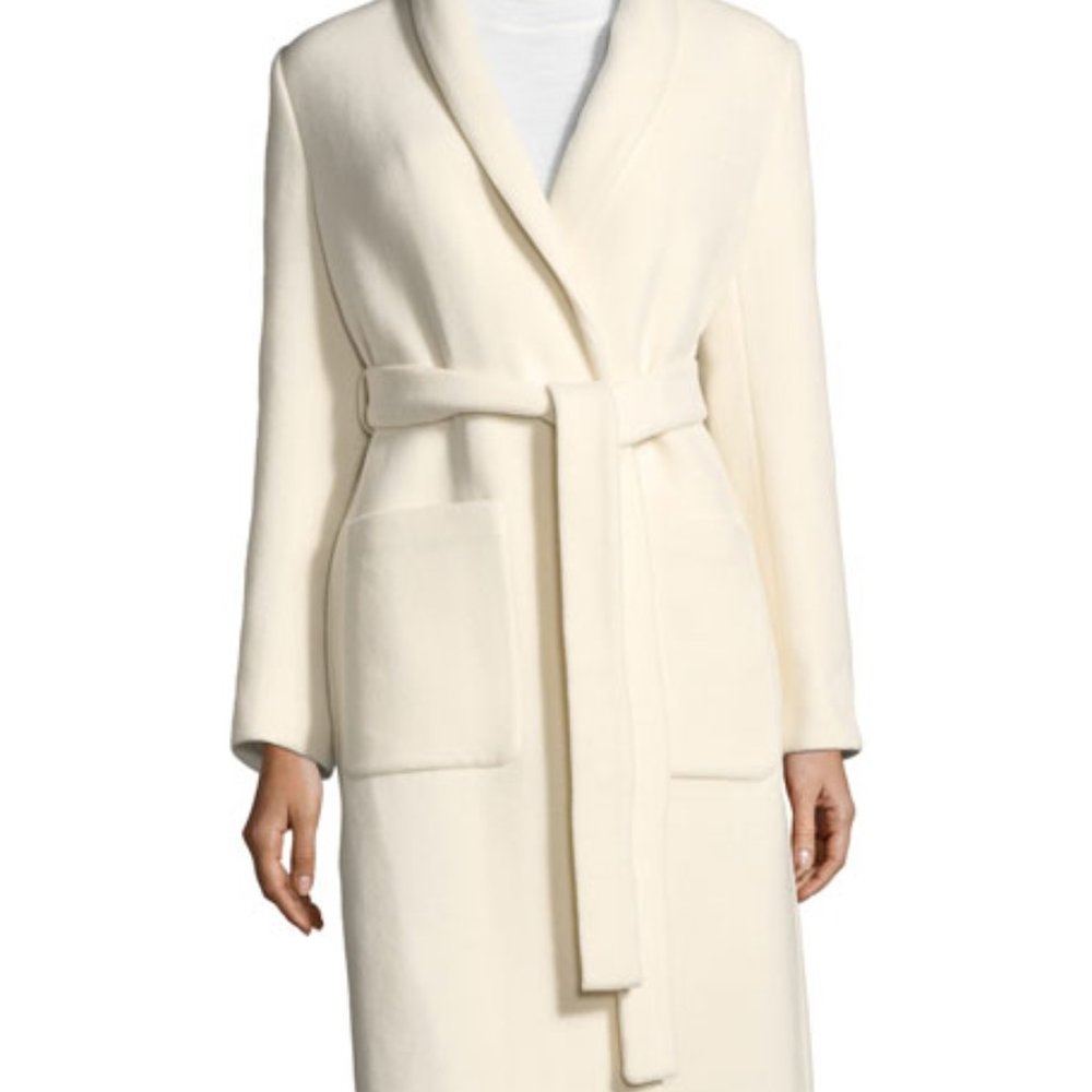 Halston heritage boiled wool car coat